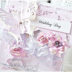 ręczne wykonanie scrapbooking kartki kartka ślubna w stylu shabby chic