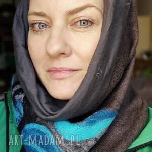 Komin brązowa tuba na podszewce wyciągany przez głowę ostatnia