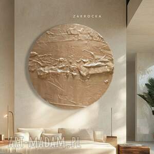 dom dwa obrazy do salonu okolo fi 120cm na plotnie