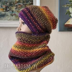 dodatki ręcznie na drutach - fiesta miły, ciepły, otulający komplet projekt