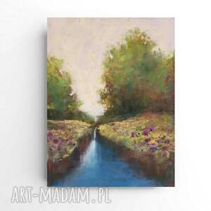 pejzaż - praca formatu 24/18 cm pastele