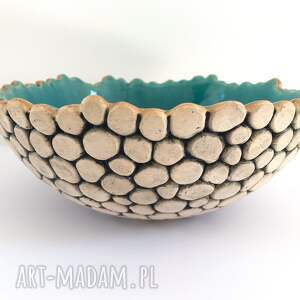handmade ceramika artystyczna misa z setek kulek