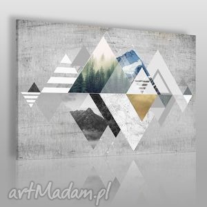 obraz na płótnie - abstrakcja góry - 120x80 cm - VAKU DSGN obrazy