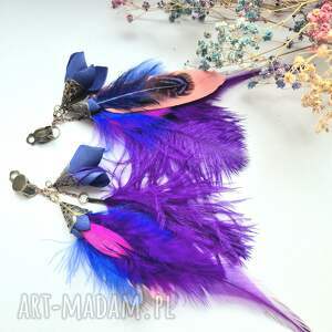 klipsy pióra wykonane w pojedynczym egzemplarzu piękne fo, dam, et, bo