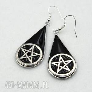hippograph kolczyki gotyckie z żywicy pentagramem 030