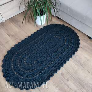 ze sznurka owalny 70x130 cm, dywan szydełkowy