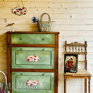 szafka na buty, ręcznie malowana, sielska, gratis zawieszka przedpokoju