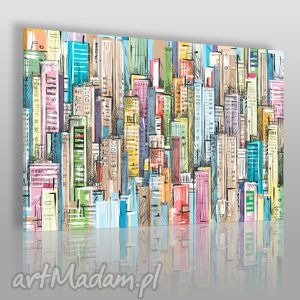 obraz na płótnie - miasto budynki - 120x80 cm - VAKU DSGN obrazy