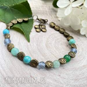 Bransoletka w stylu vintage z naturalnymi kamieniami w211