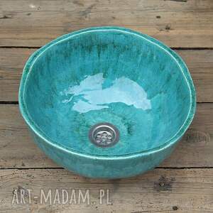 ceramika umywalka w turkusie gliny, oryginalny prezent