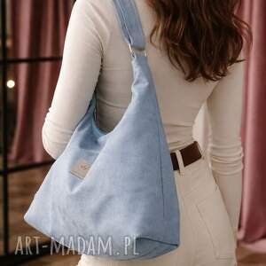 Zamszowa torba Hobo w kolorze Błękitnym, worek