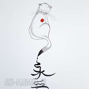 dekoracje wieczna miłość chińska kaligrafia akwarelami i piórkiem artystki