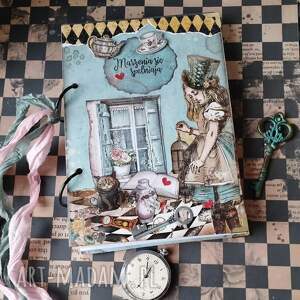 Prezent Alicja w krainie czarów/ pamiętnik/notes / ręcznie