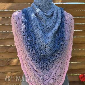 chusta szydełkowa dzika orchidea, chstanaszydełku