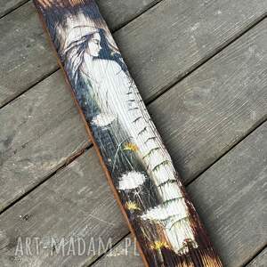 Prezent Rustykalna deska z aniołem, anioł stróż