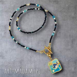 DELICATE BLUES, delikatny, naszyjnik - kamieni