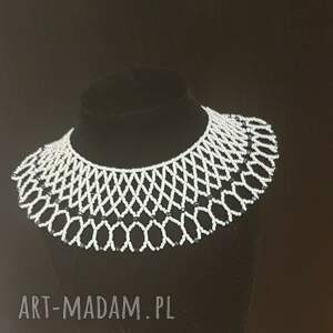 Naszyjnik Krywulka Biała 20 41, z koralików