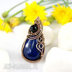 handmade wisiorki wisiorek z lapis lazuli i agatem