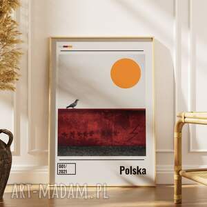 plakat polska - kolaż minimalistyczny A2 42x59,4cm z przesłaniem