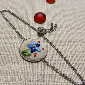 ręcznie haftowana bransoletka dla laury stal szlachetna, boho biżuteria, bez