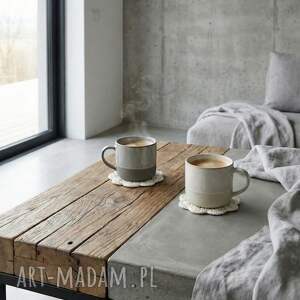 Zestaw dla dwojga - 2 Ręcznie Robione białe Podkładki