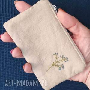 Mini, ręcznie haftowana, saszetka, styl romantyczny