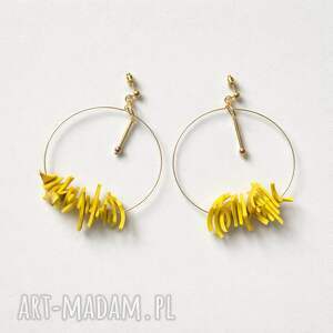 kolczyki koła żółto złote lekkie fo dam, et, boh