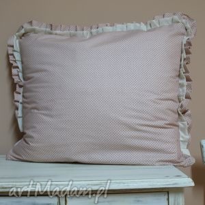 handmade poduszki poszewka shabby chic kropki