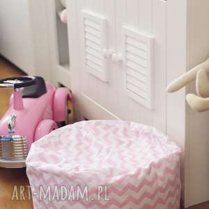 handmade pokoik dziecka pufa do pokoju dziecięcego zygzak (różowy)