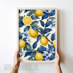 Południowe cytryny - format 40x50 cm - plakat do salonu