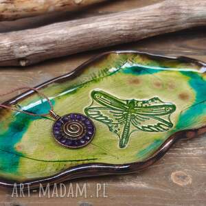 ceramiczny talerzyk/ paterka ważka (c913) Ceramika