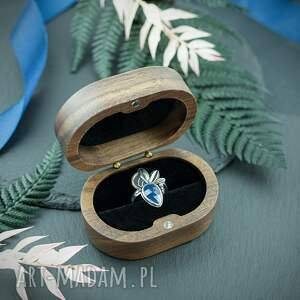 drewniane pudełeczko na pierścionek pudełko pierścionek, obrączki
