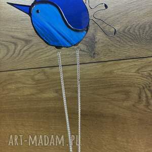 ptak witraz tiffany, szklo prezent, mega