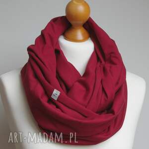 bawełniany DAMSKI bordowy, uniwersalny komin 100% bawełna