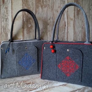 handmade na ramię filcowe torby - zamówienie indywidualne