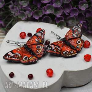 czerwone motyle - wyjątkowe kolczyki