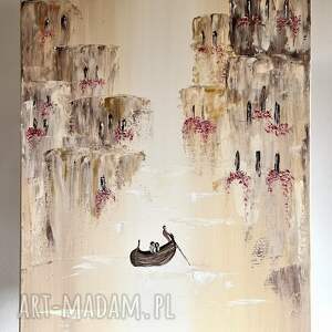 obraz wenecja, łódka, gondola, włochy, miasto