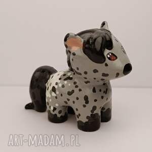 figurka szary koń ręcznie malowana mała dekoracyjna zwierzę miniaturka