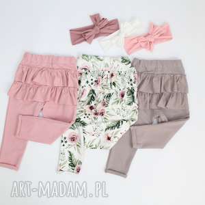 spodnie z falbankami i opaska - noeli dla dziecka ubranka