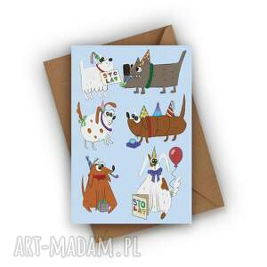 upominek świąteczny KARTKA URODZINOWA - STO LAT Z PIESKAMI