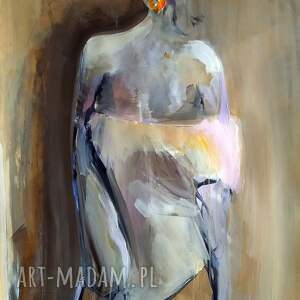 Orange Ring - duży obraz 100x70 cm z akcentem pomarańczy
