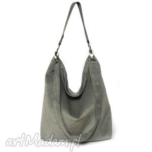 torba hobo simple grey/black, worek autorska prosta na ramię