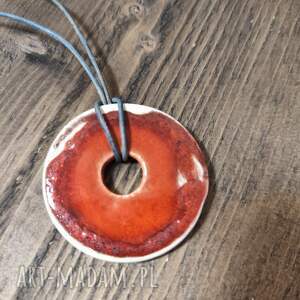 unikalny, wisior ceramiczny biżuteria naszyjnik, prezent