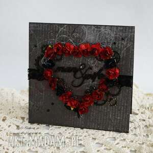 handmade scrapbooking kartki mroczna walentynka