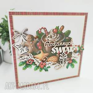 pomysł na upominek Kartka świąteczna z pierniczkami i napisem