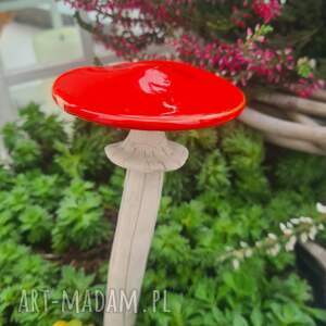 Grzybek ceramiczny na druciku do doniczki - Wolna Chwila handmade