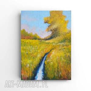 pejzaż - praca formatu 24/18 cm pastele