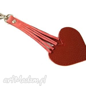 breloki leather red heart