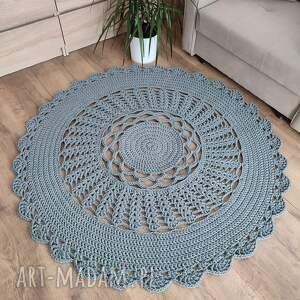 Dywan szydełkowy okrągły ze sznurka bawełnianego 140cm