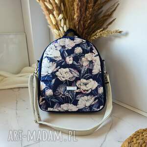 Plecak damski format A4 - kolorowy plecak 2w1 handmade